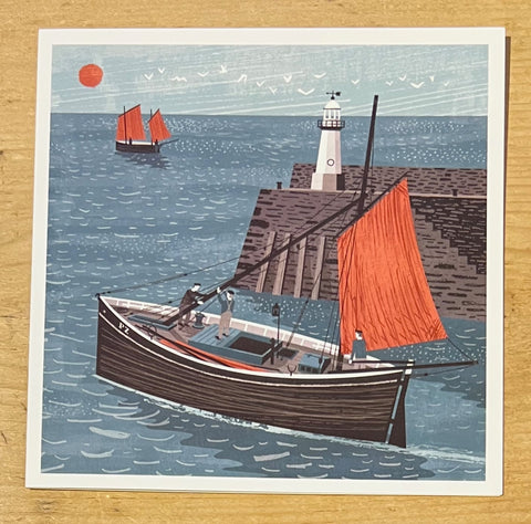 Lugger Leaving Harbour