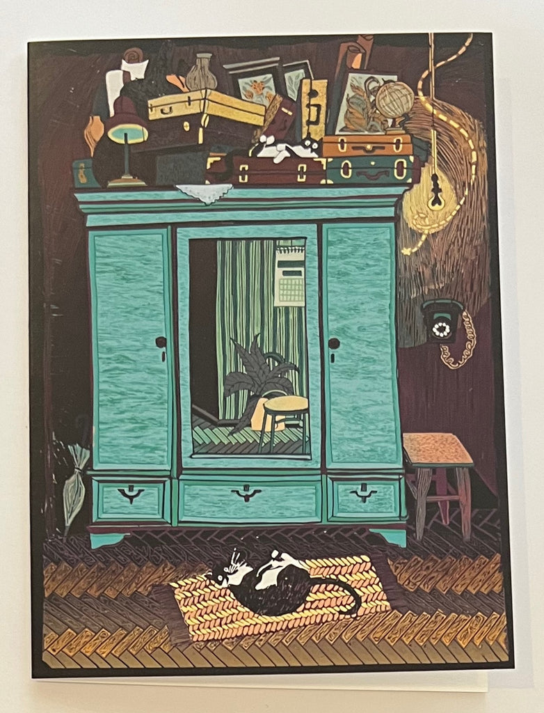 Cats on Cabinet