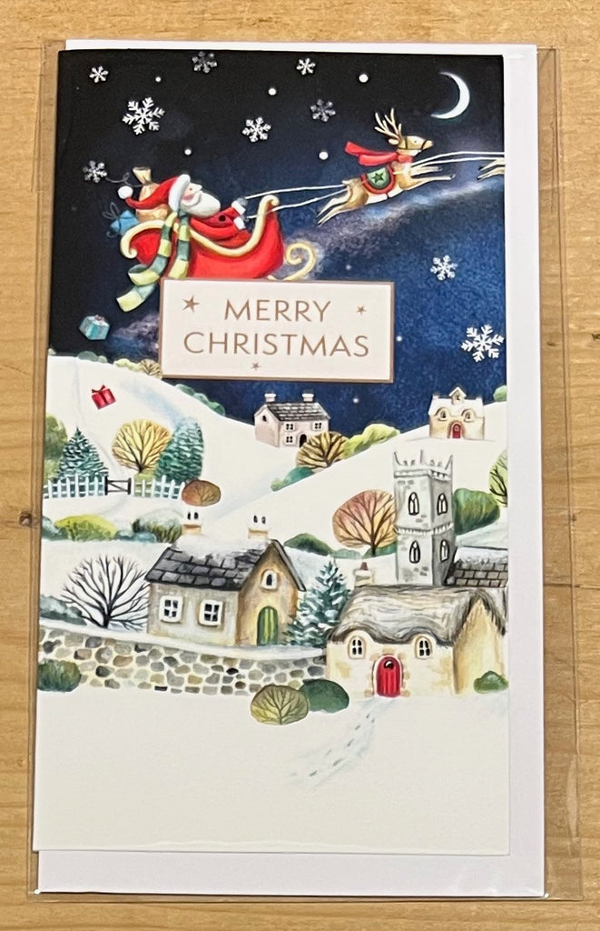 Santa Over the Rooftiops