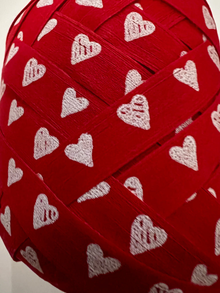Eco Cotton Curling Ribbon - biodegradable - Love Hearts
