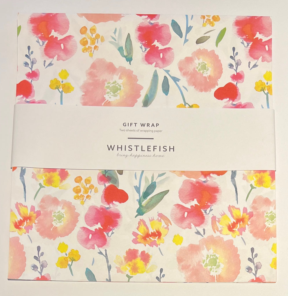 Pink Floral - Flat Gift Wrap