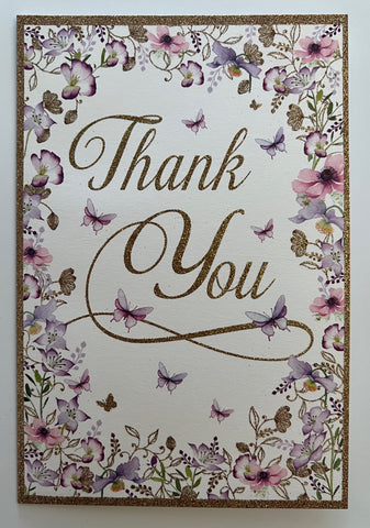 Thank You - Gold Glitter