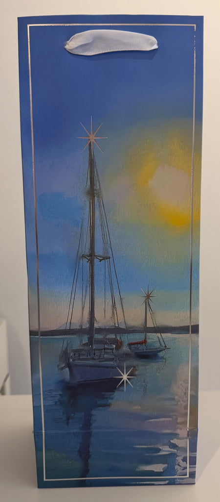 Sail Boats Bottle Bag