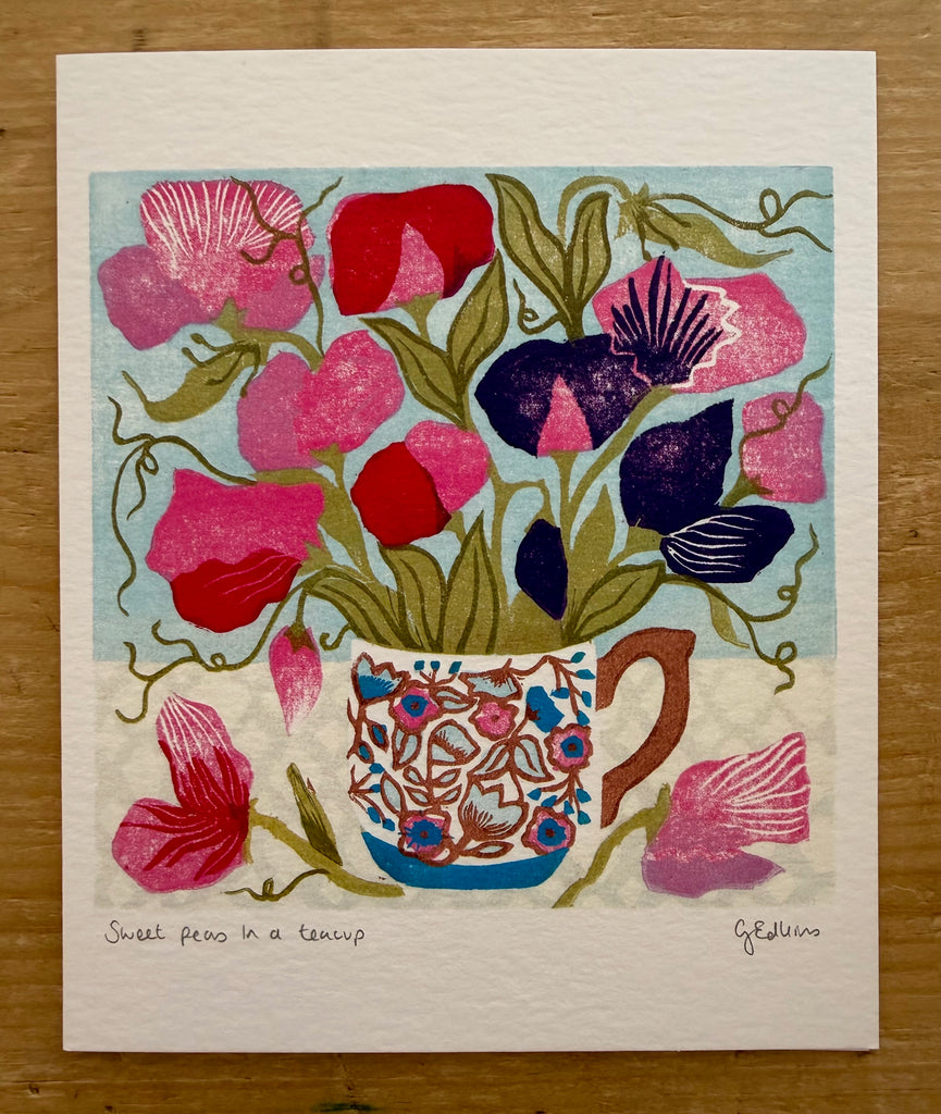 Sweetpeas in a Teacup
