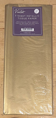 GOLD Tissue Paper - 3 sheets