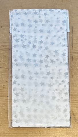 SILVER STARS Tissue Paper - 3 sheets