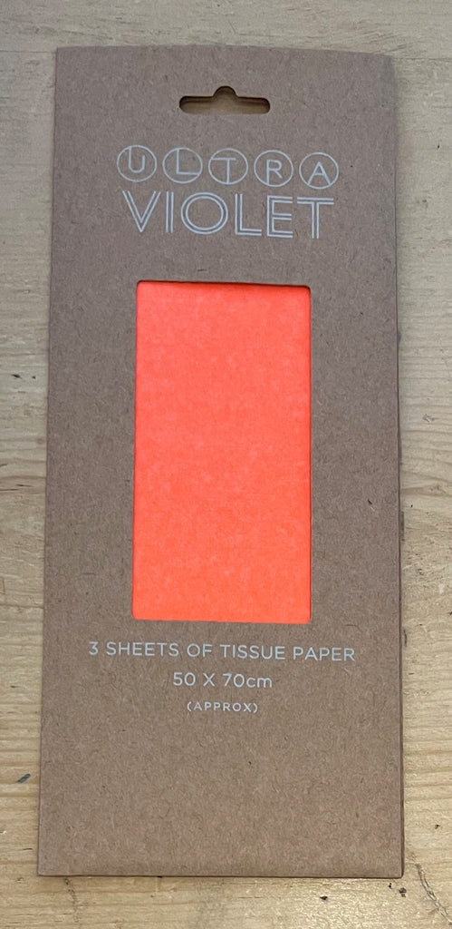 NEON ORANGE  Tissue Paper - 3 sheets