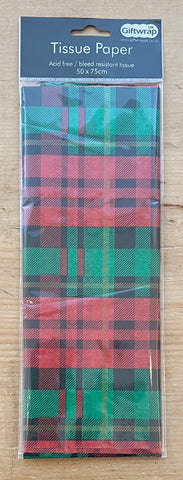 Red & Green Tartan - Tissue Paper