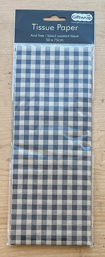 Black Gingham - Tissue Paper