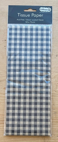 Black Gingham - Tissue Paper