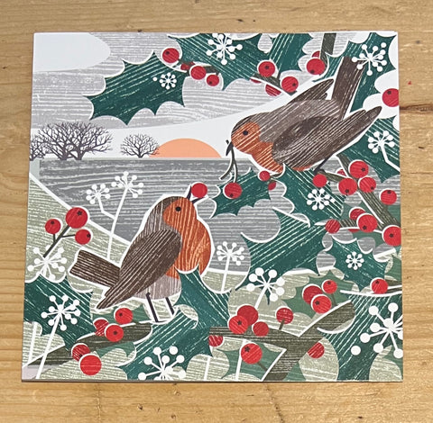 Robins in Holly
