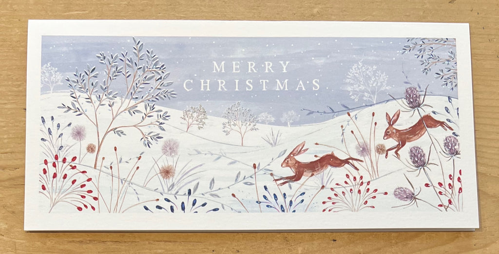 Hares in the Snow - Slim