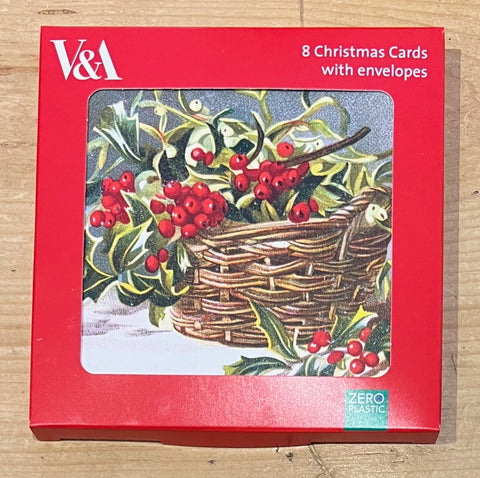Basket with Holly
