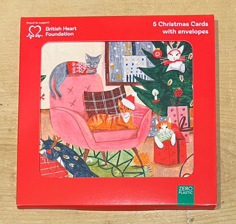 Christmas Cats - 5 Charity Cards