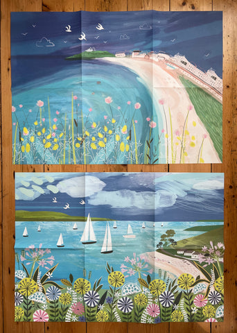 Seascape - 2 Sheets Gift Wrap
