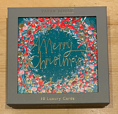 Christmas Wreath - 10 Luxury Cards