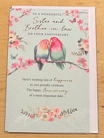 Sister & Brother in Law - anniversary