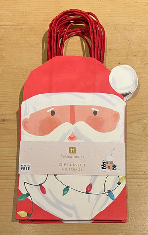 SANTA Small Gift Bags - Set of 8
