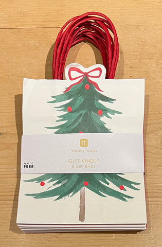 CHRISTMAS TREE Small Gift Bags - Set of 8