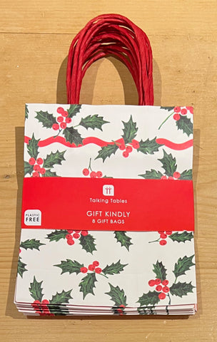 HOLLY Small Gift Bags - Set of 8