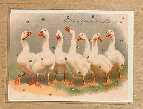Seven Geese - glitter