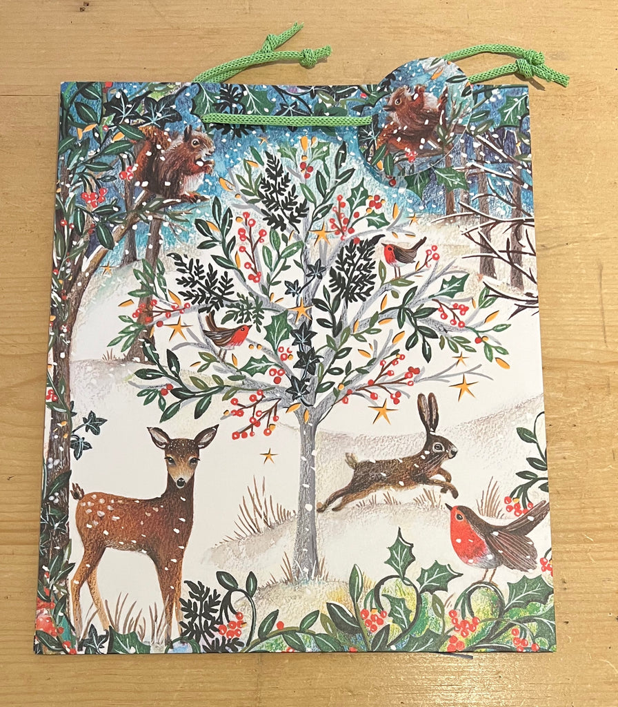 Forest Christmas gift bag
