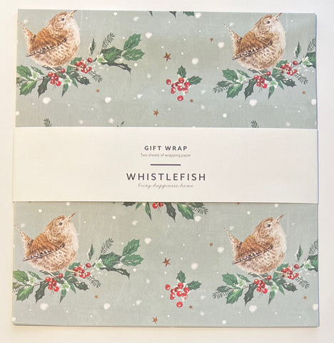 Christmas Wren - Flat Gift Wrap