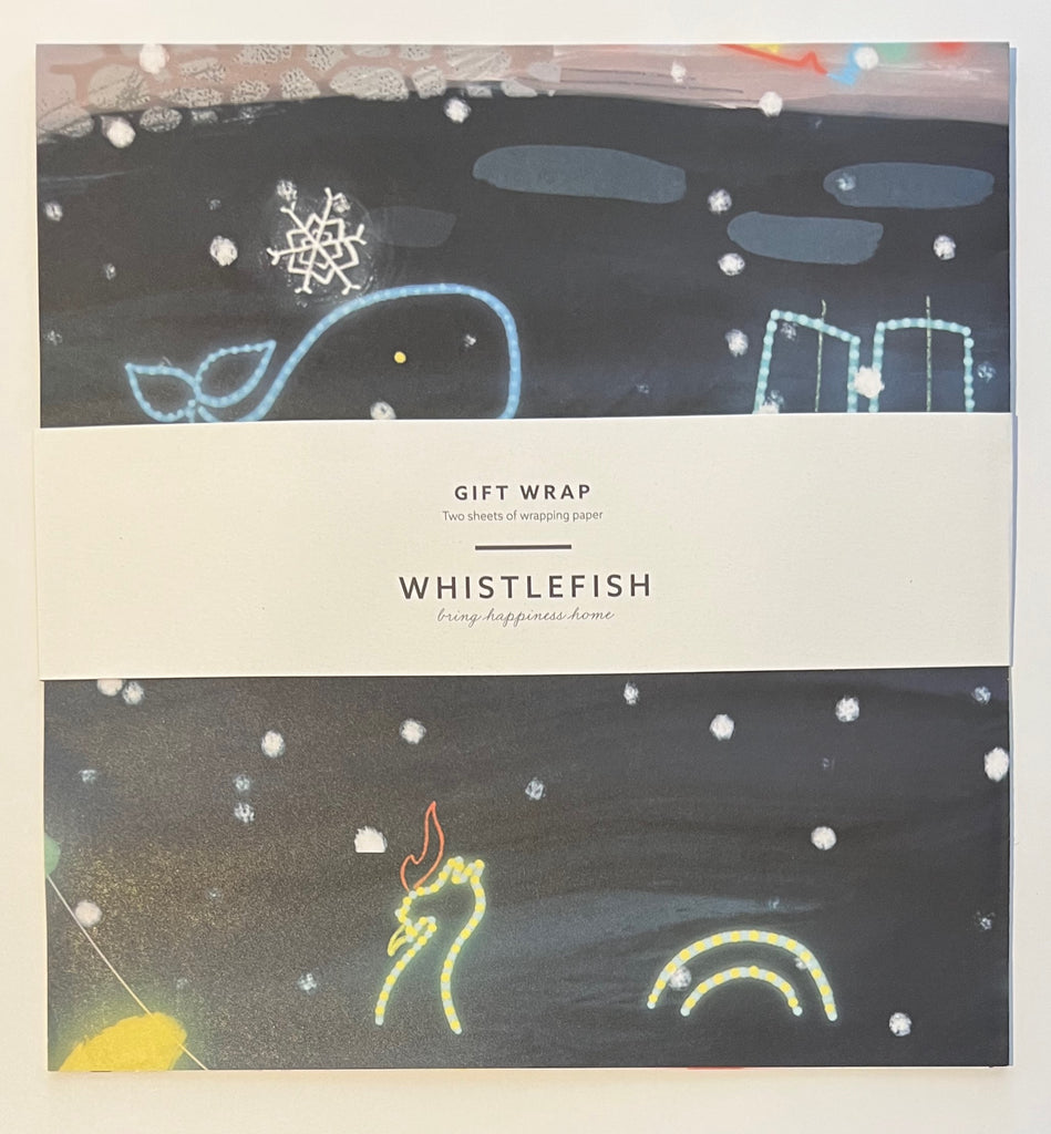 Christmas Harbour Lights - Flat Gift Wrap