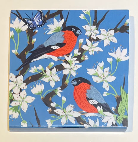 Bullfinches on Blossom - notecards