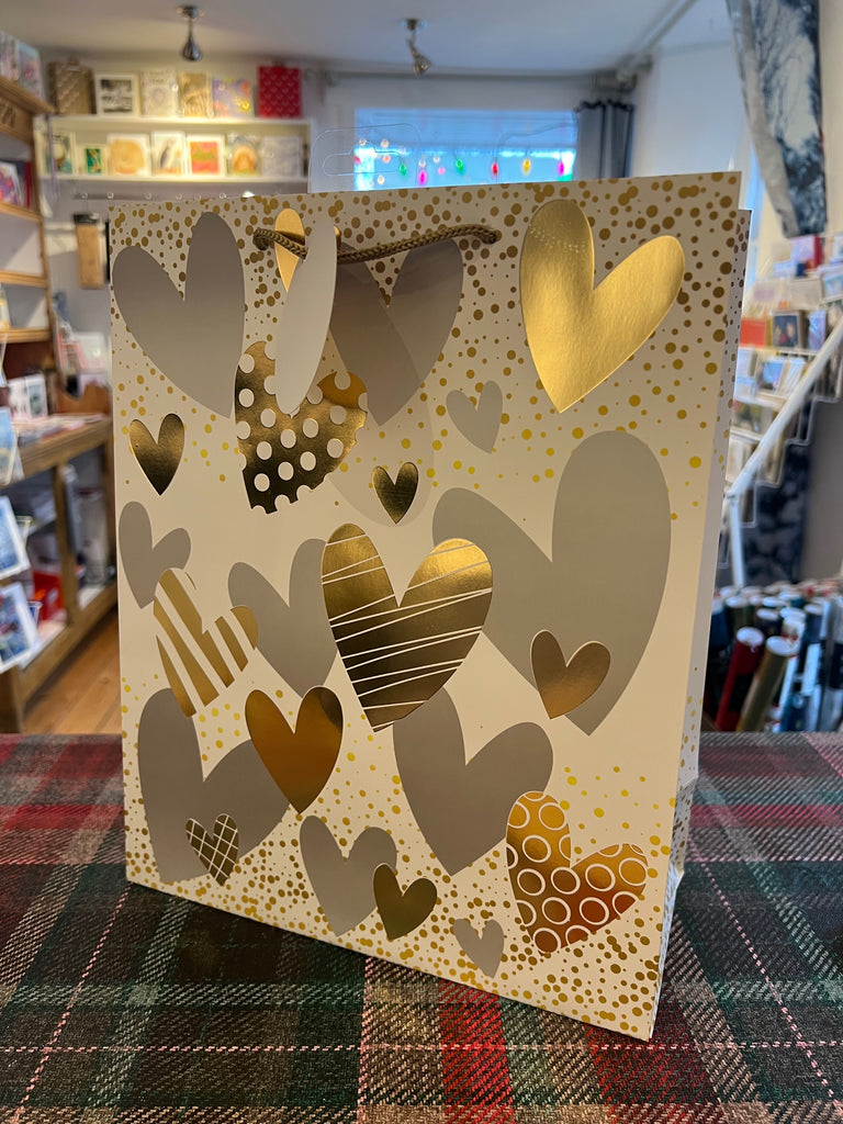 Gold Hearts Bag - Large