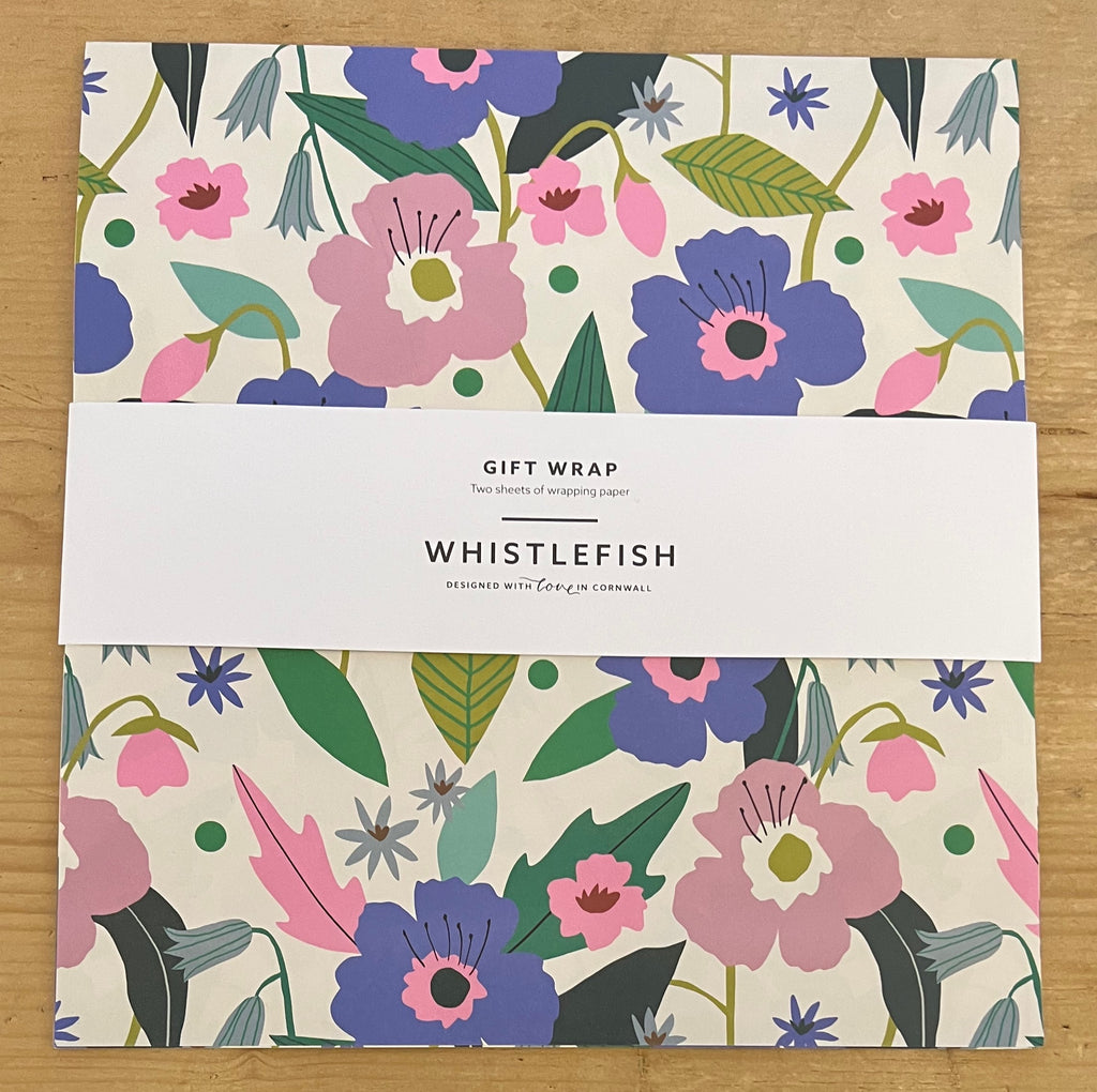 Purple & Pink Flowers - Flat Wrap