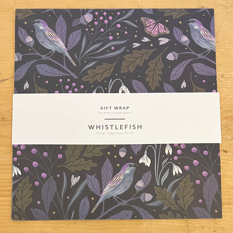 Birds & Snowdrops - Flat Wrap