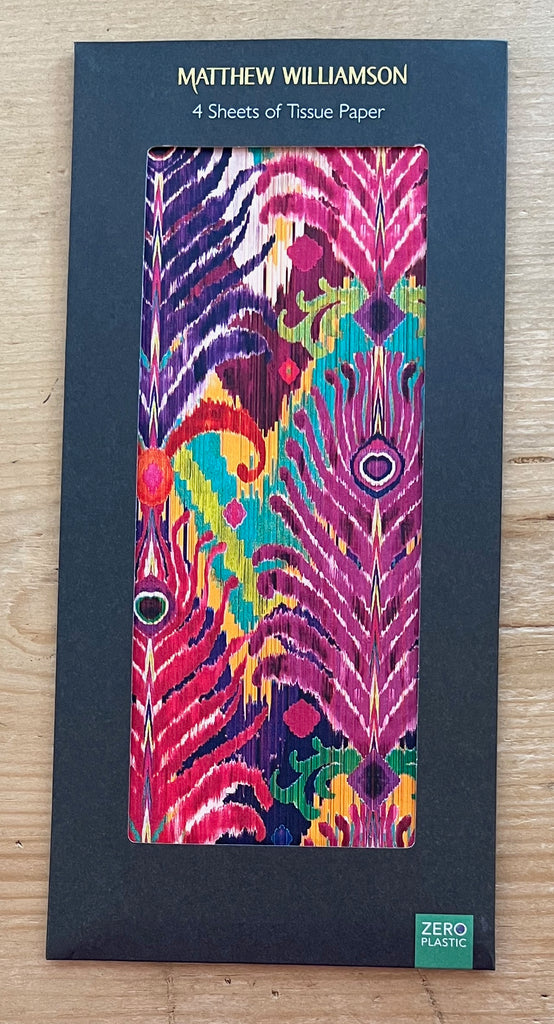 Peacock Ikat- Tissue Paper