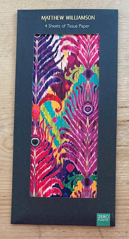 Peacock Ikat- Tissue Paper