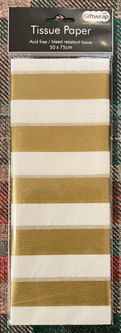 Gold Stripes - Tissue Paper