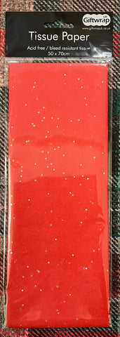 Red Glitter Gemstone - Tissue Paper