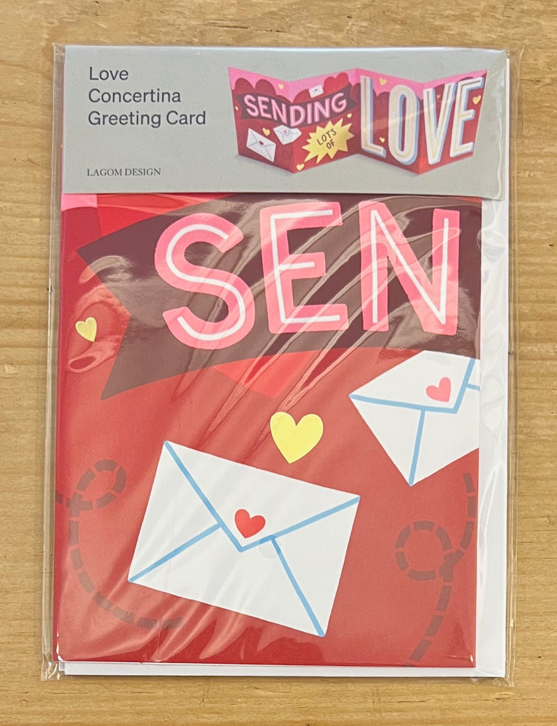 Sending Love Concertina Card