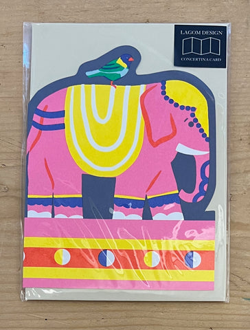Elephants Concertina Card