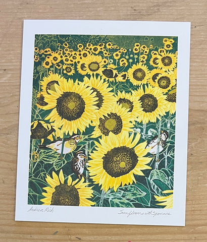 Sunflowers and Sparrows