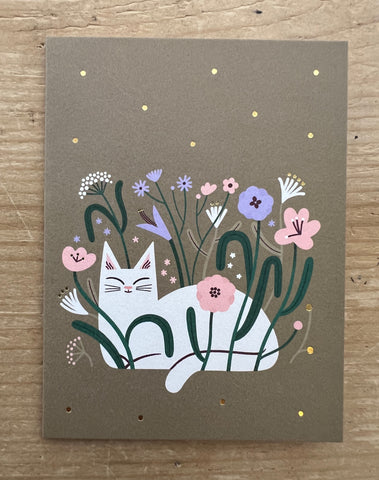 Cat among the flowers