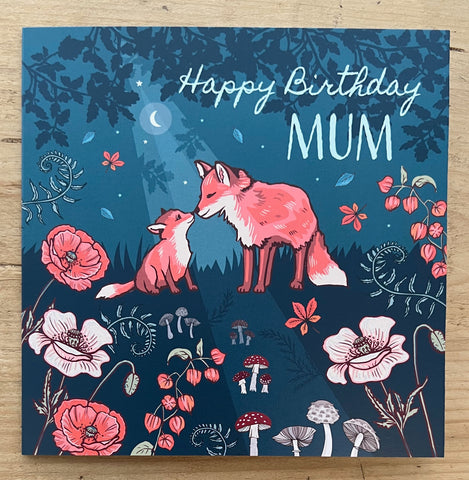 Happy Birthday Mum - foxes