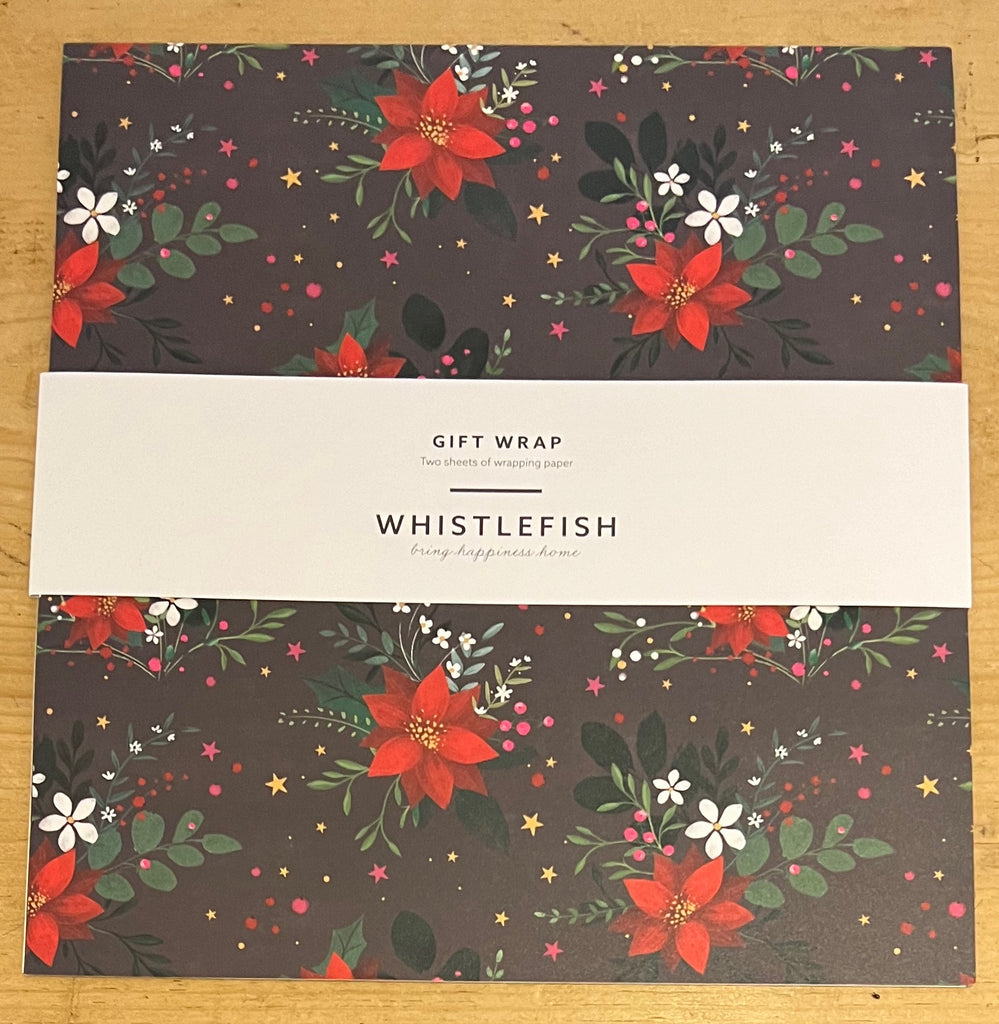 Christmas Flowers  - Flat Gift Wrap