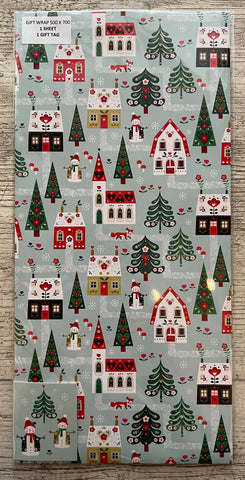 Festive Village Gift Wrap