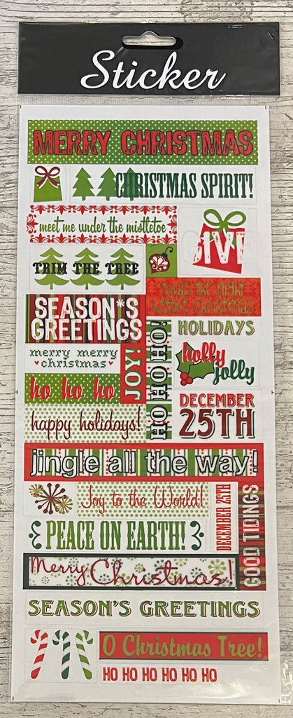 Christmas Stickers - Red & Green