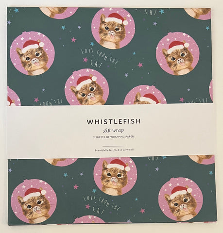 Love From The Cat - Flat Gift Wrap