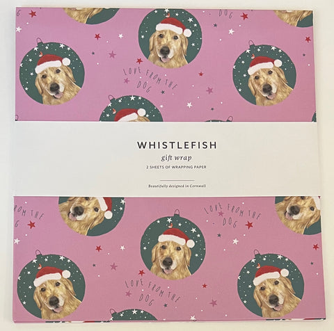 Love From The Dog - Flat Gift Wrap