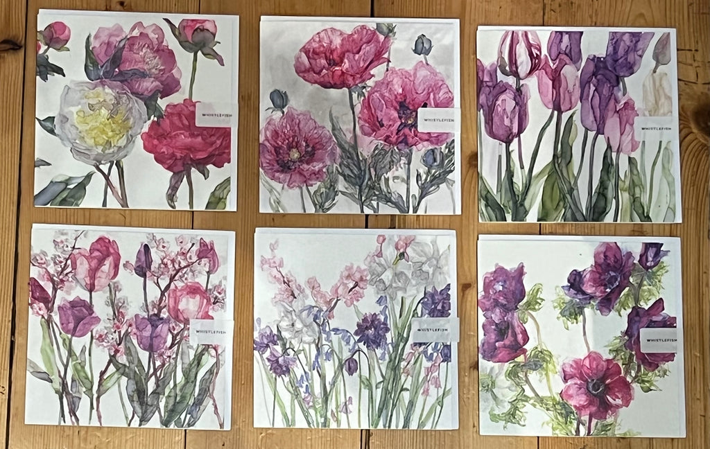 Floral Cards Blank  - Set of 6