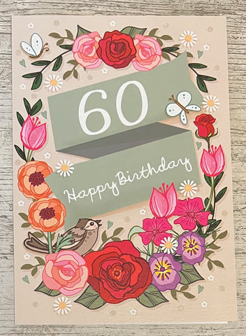60 Birthday - Flowers