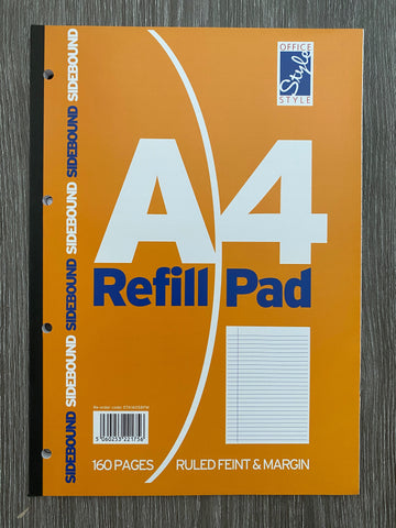 A4 Refill Pad - Lined Paper with Holes