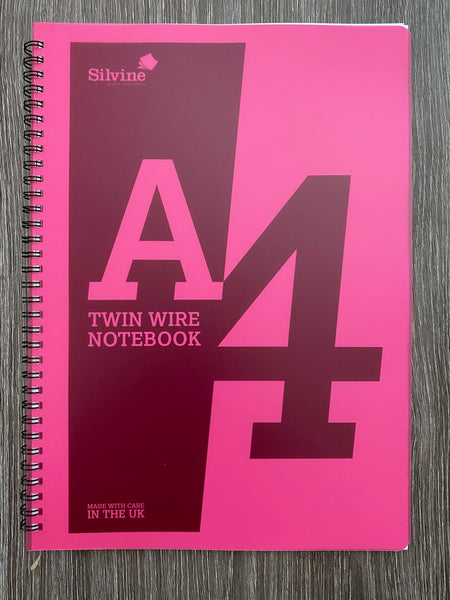 A4 Twin Wire Notebook - Silvine